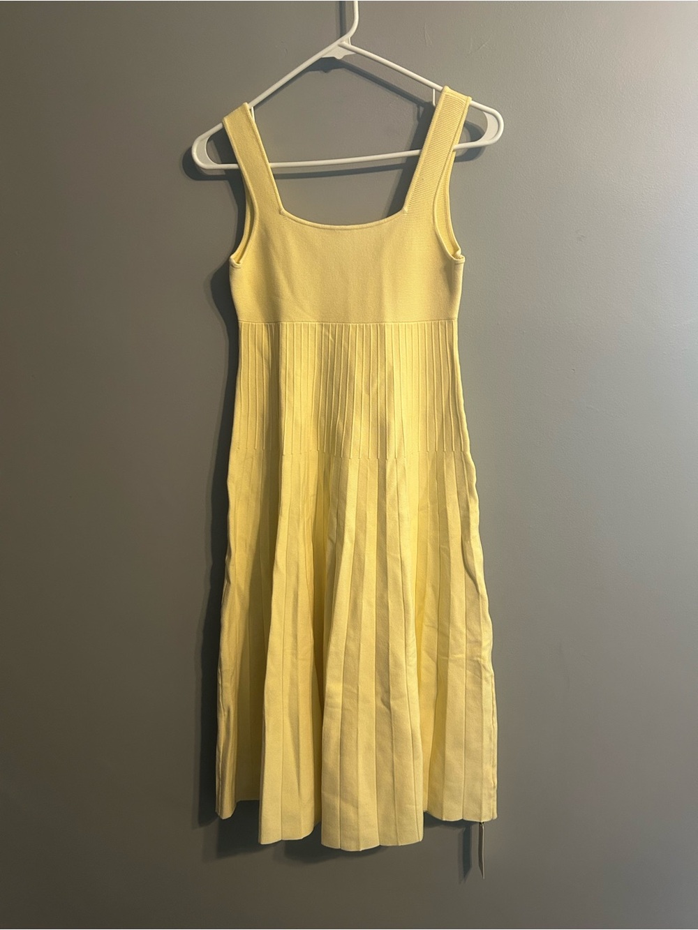 Square-Neck Ribbed Knit Dress - Commense - Picture 10 of 15